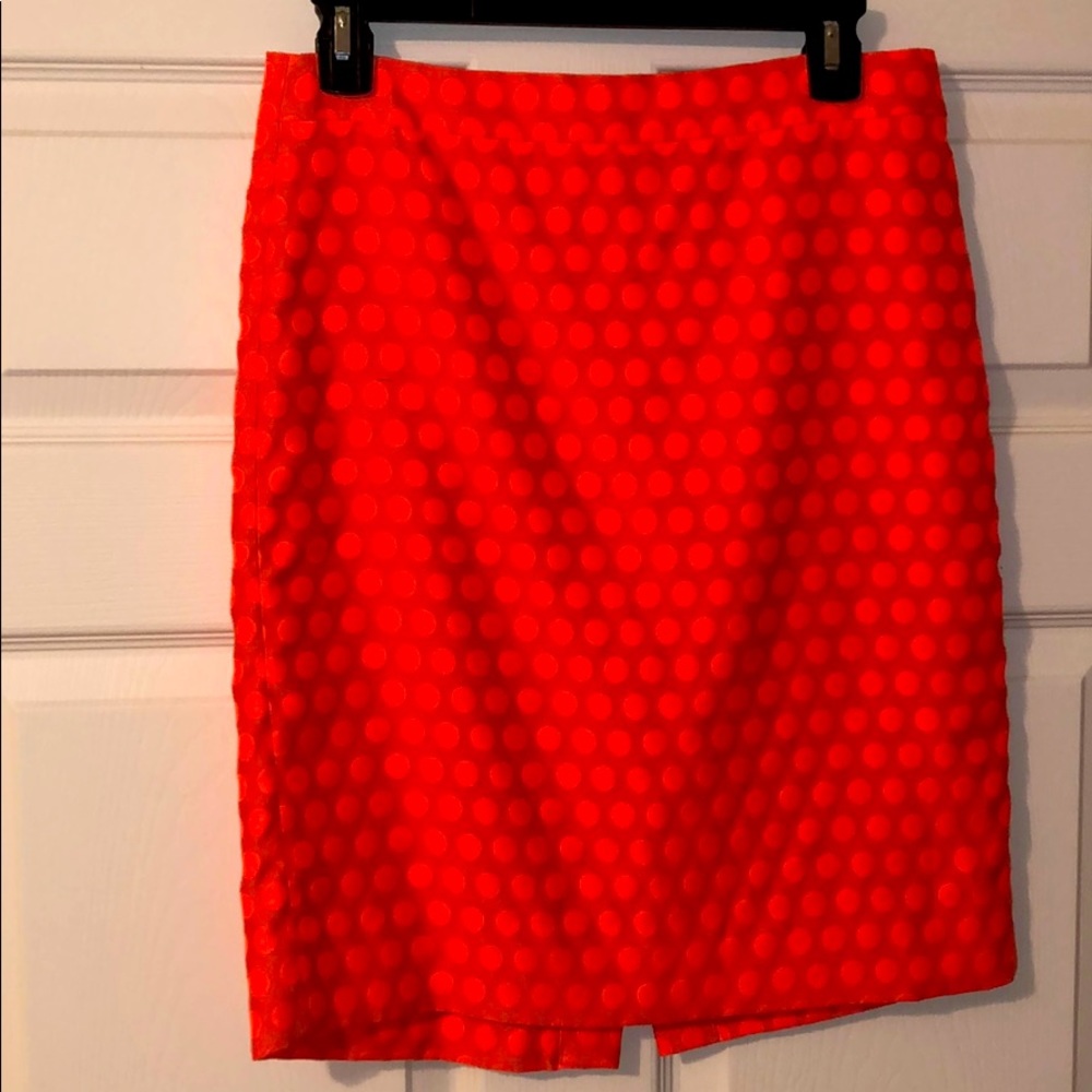 J. Crew polka dot pencil skirt size 2